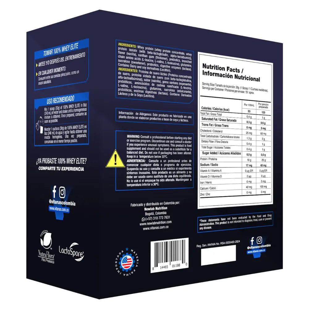 PROTEINA 100% WHEY ELITE X 10 LIBRAS