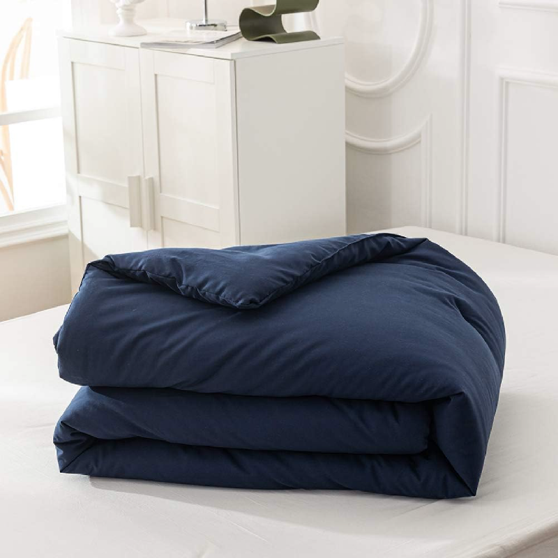 Duvet de Algodón 300 Hilos Azul Queen - Suave, Fresco y Elegante
