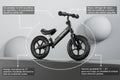 Bicicleta de Equilibrio para Niños 12" | Sin Pedales | 2 a 6 Años