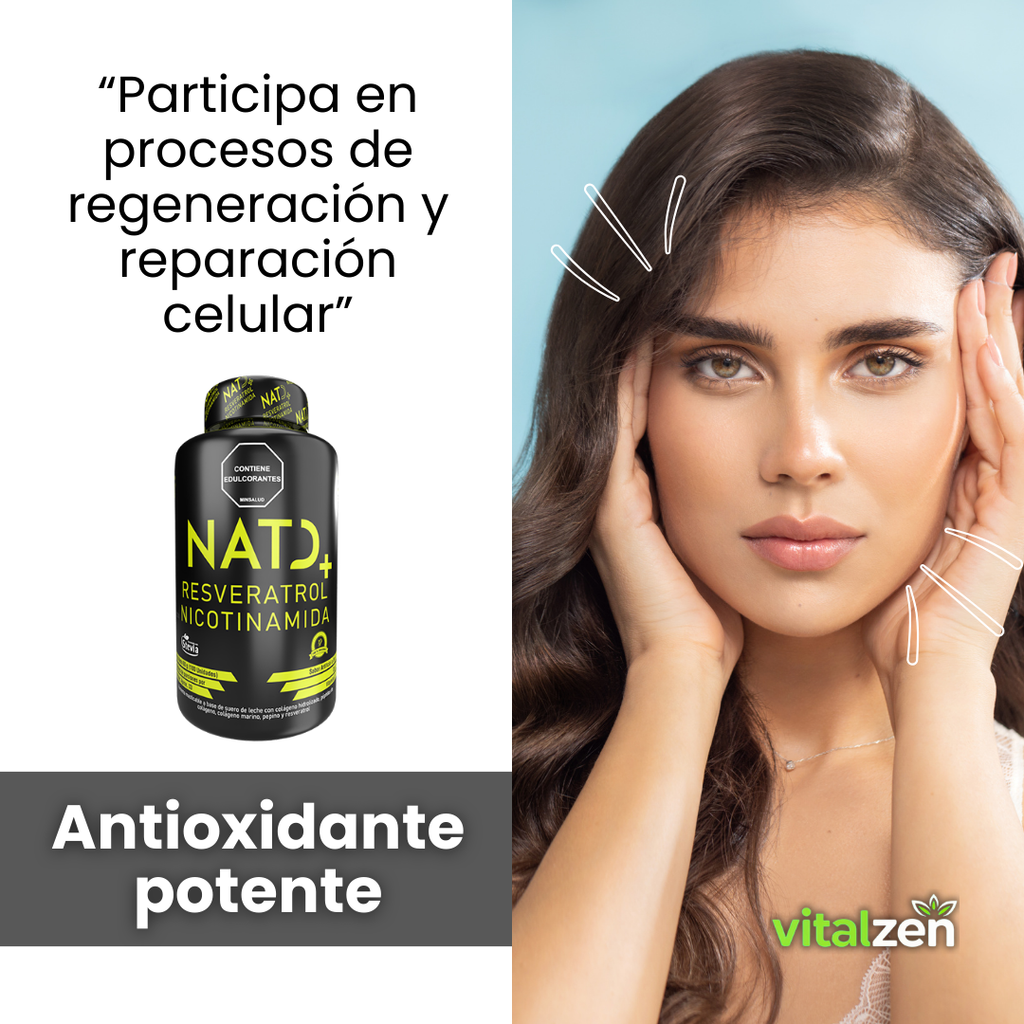 NAD+ Resveratrol con Colageno Marino - 100 Comprimidos x3