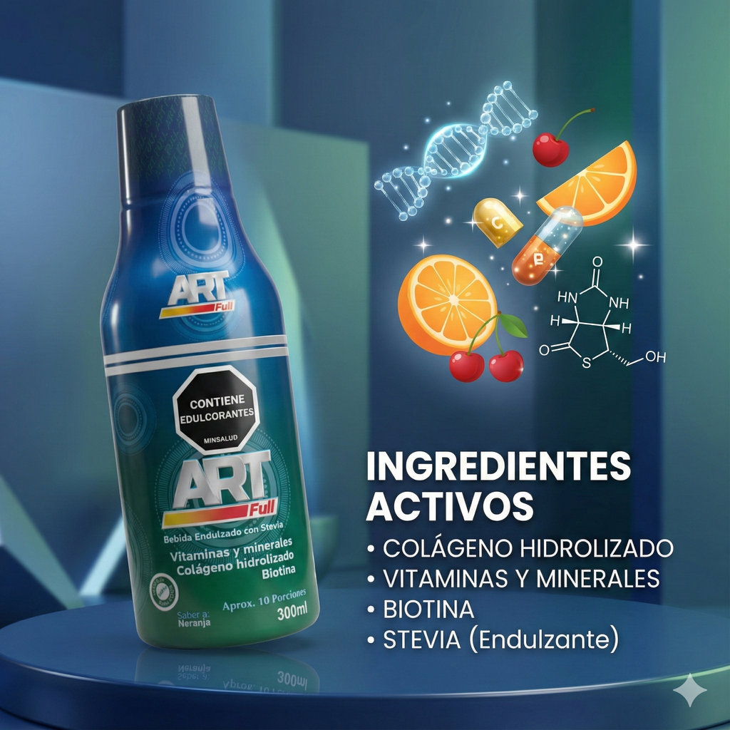 Nutriente Óseo y Controlador de Artritis - Colágeno, Magnesio y Cúrcuma 300ml