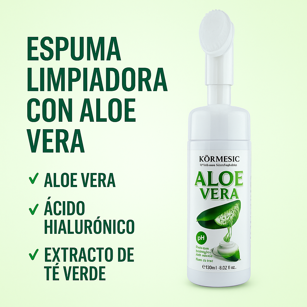 Espuma Facial Limpiadora con Aloe Vera – KÖRMESIC 150ml