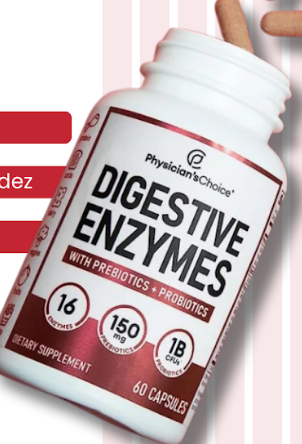 Enzimas Digestivas Physician's Choice — 16 Enzimas + Prebióticos y Probióticos | 30 Cápsulas