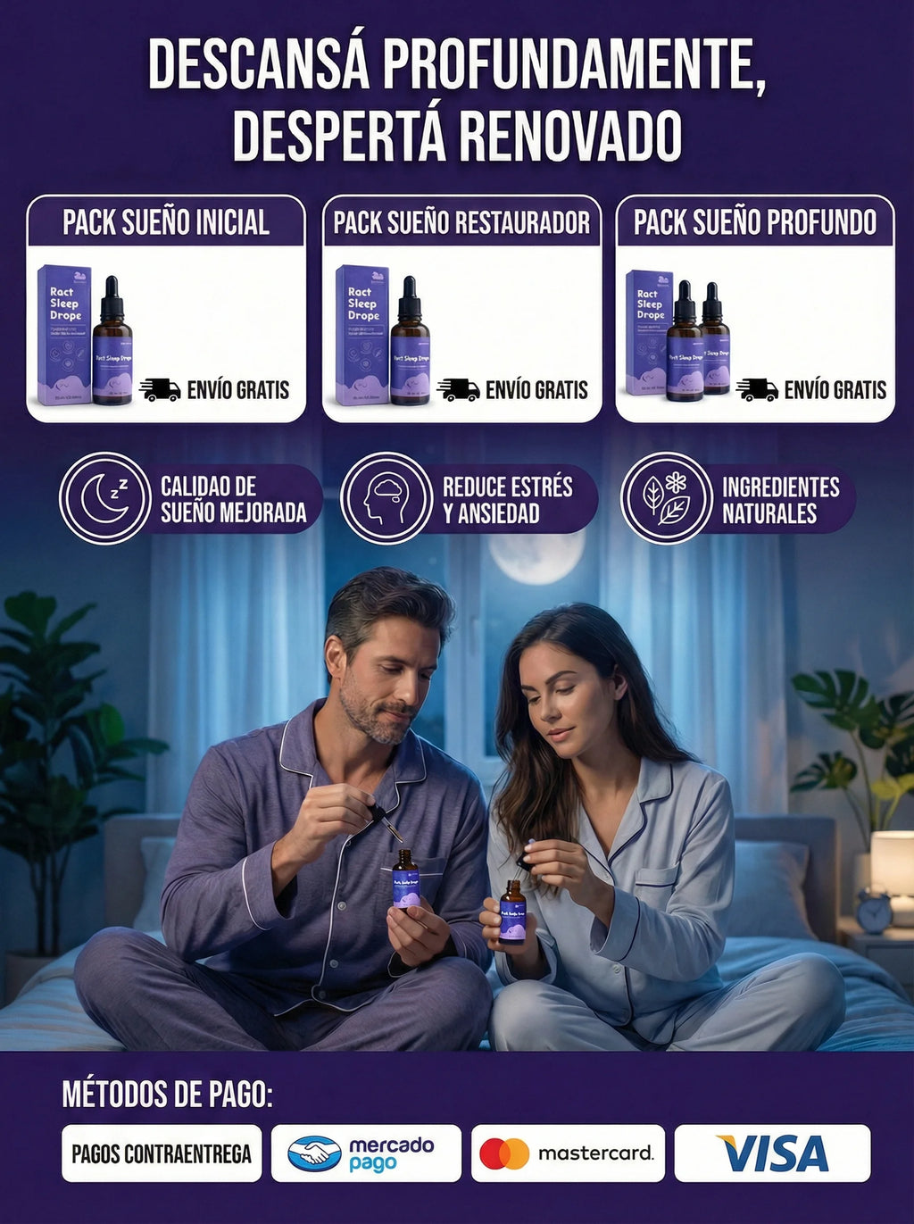 Rest Sleep Drops - Gotas para Dormir con Melatonina, Valeriana, Tila y Pasiflora