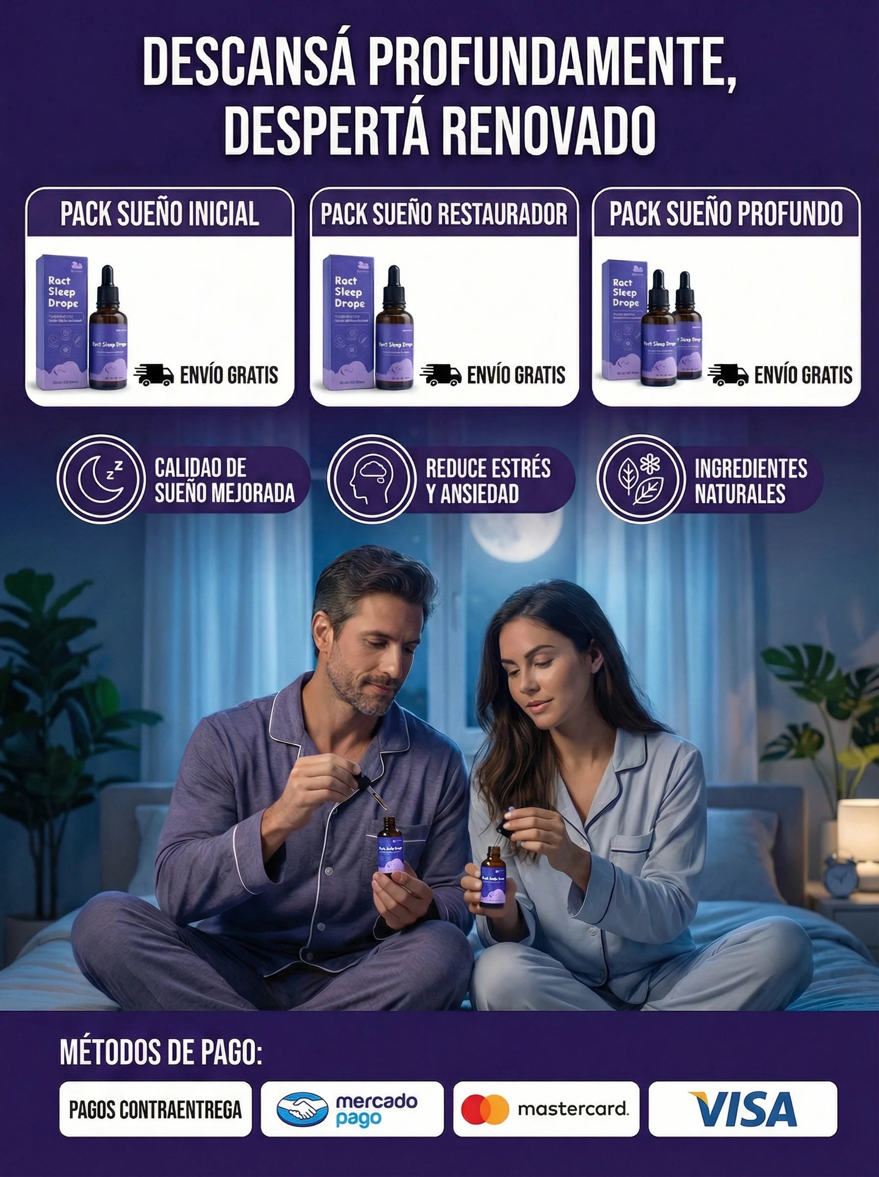 Rest Sleep Drops - Gotas para Dormir con Melatonina, Valeriana, Tila y Pasiflora