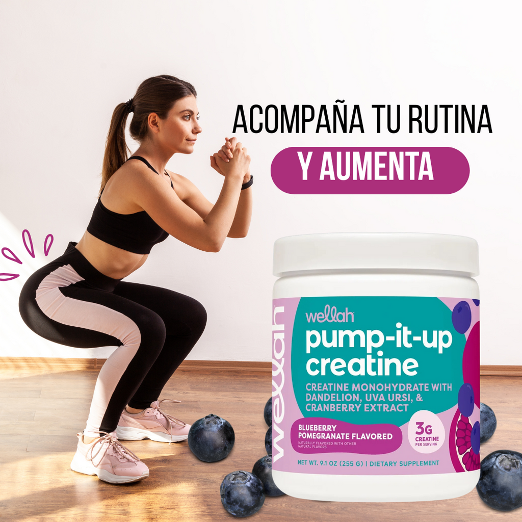Pump It Up Creatina Wellah - Creatina Monohidratada con Extractos Naturales 555g