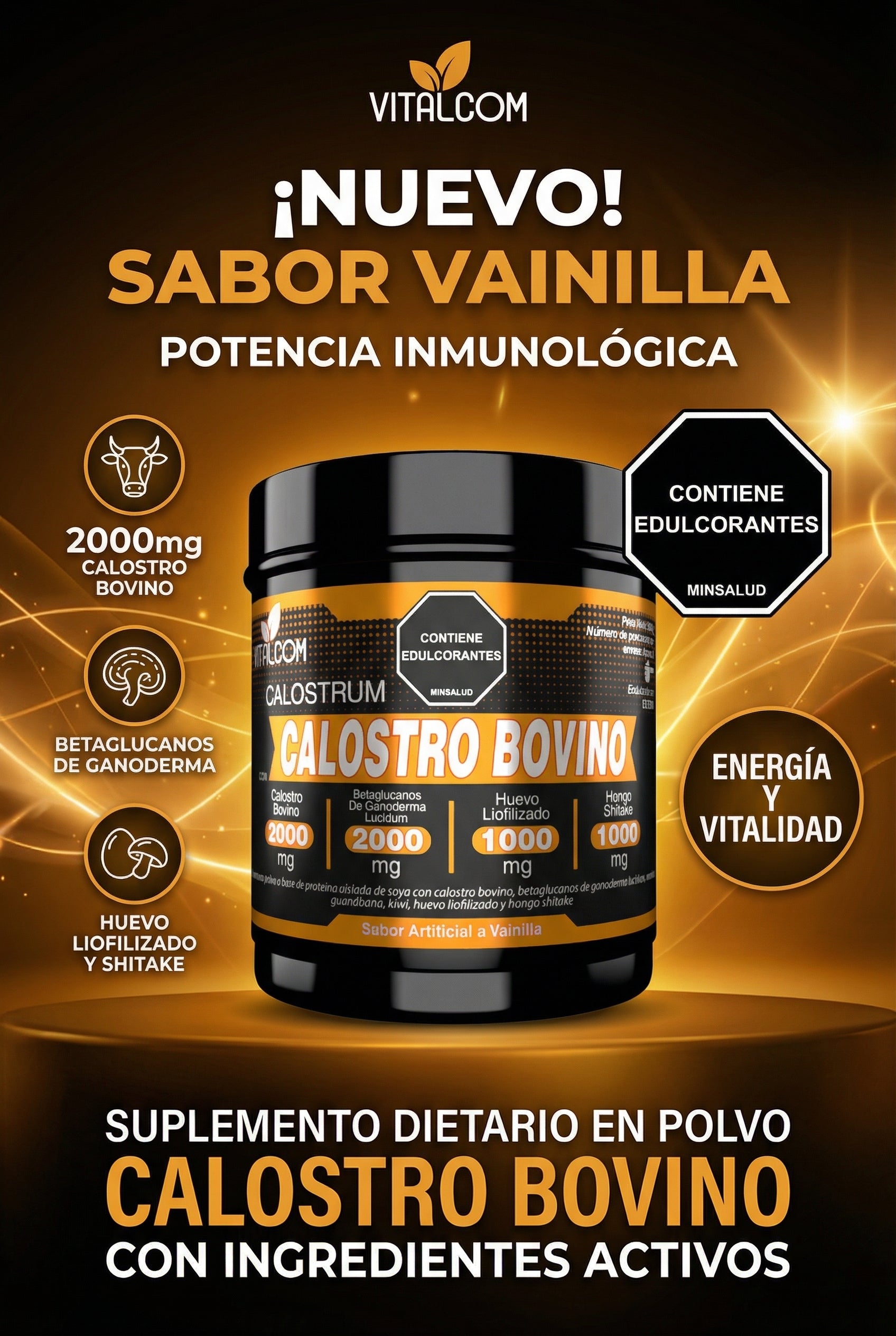 Calostro Bovino 500gr  - Fortalece Sistema Inmunológico
