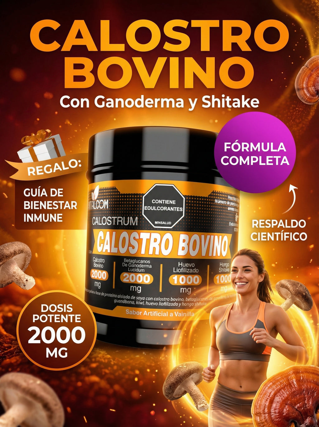 Calostro Bovino 500gr  - Fortalece Sistema Inmunológico