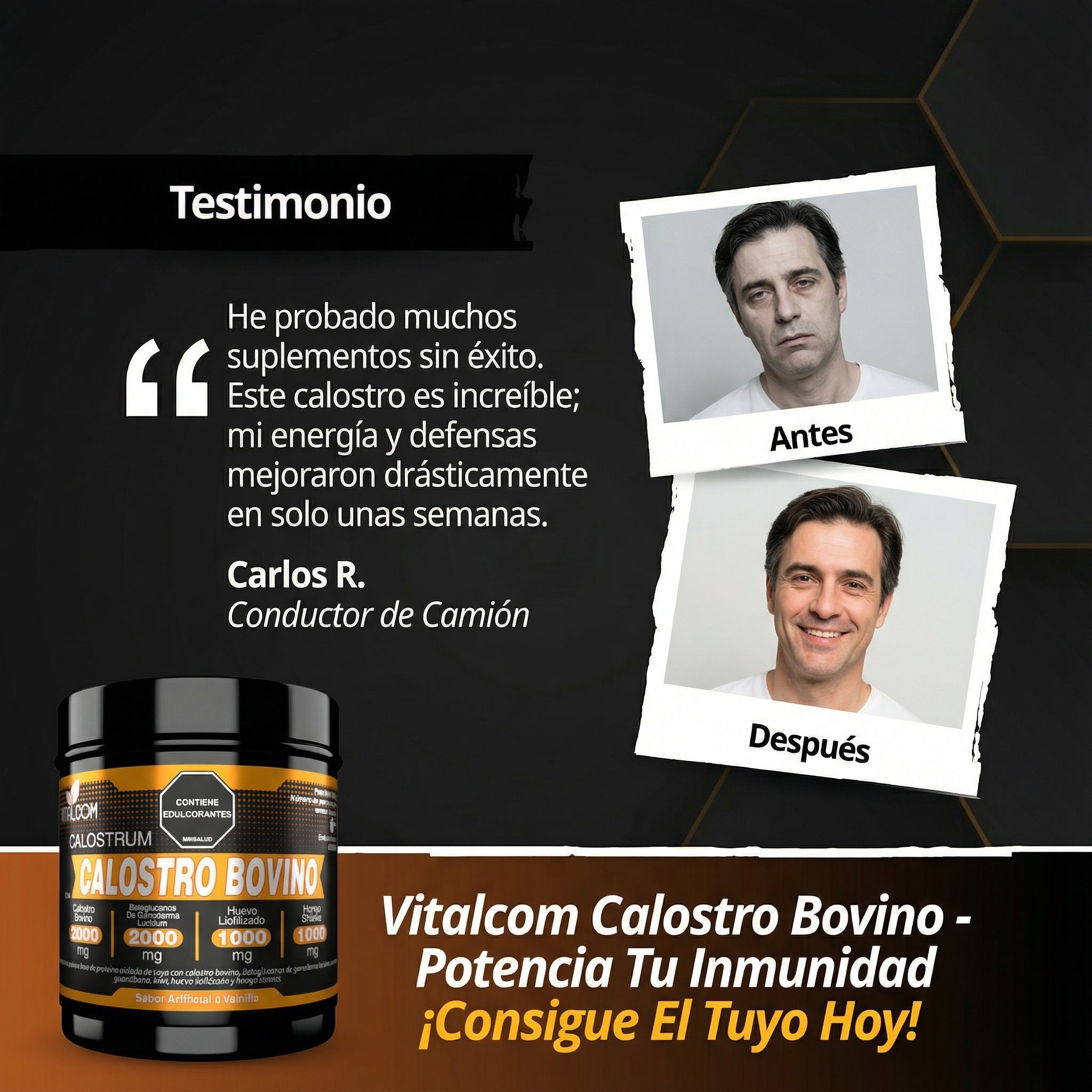 Calostro Bovino 500gr  - Fortalece Sistema Inmunológico