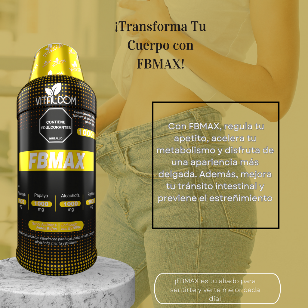 FBMAX 1000ml – Bebida Funcional Digestiva con Papaya, Alcachofa, Pitahaya y Psyllium | Vitalcom