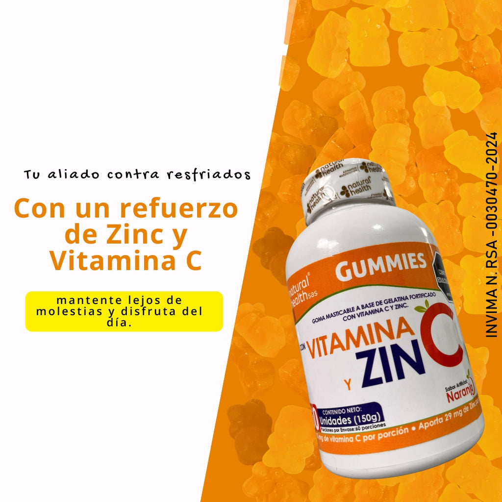 Gummies de Vitamina C y Zinc x60 - Refuerzo Inmunológico Diario