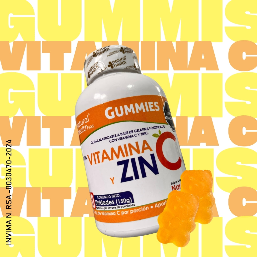 Gummies de Vitamina C y Zinc x60 - Refuerzo Inmunológico Diario