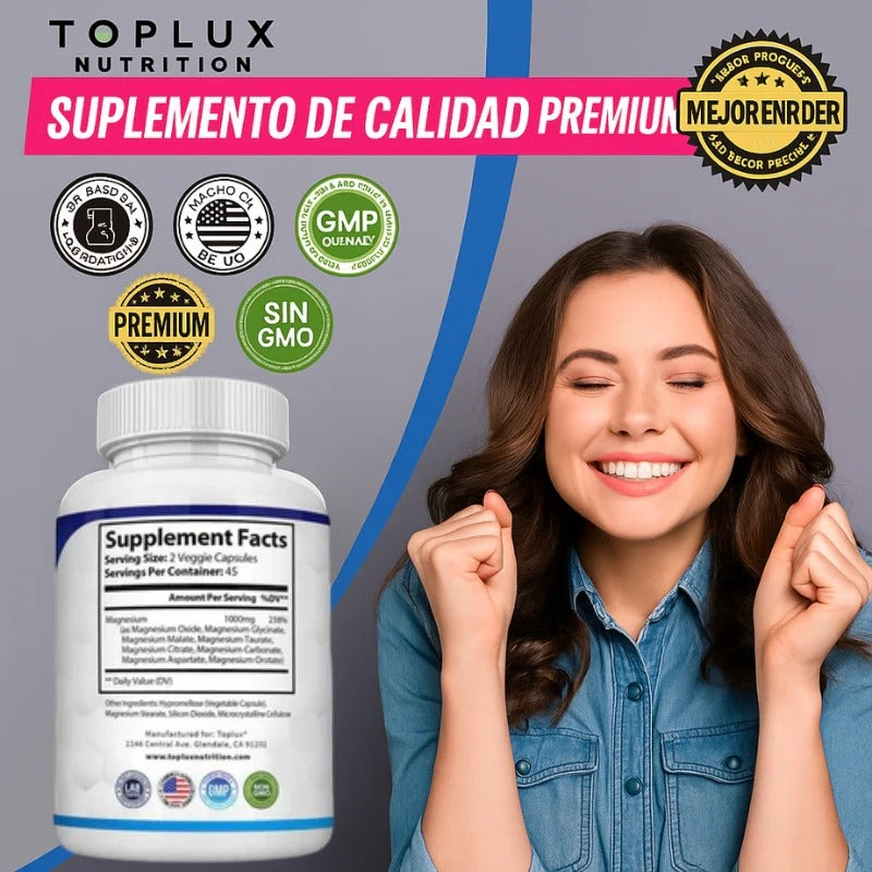 Magnesium Complex 8 en 1 - Sueno, Musculos y Huesos