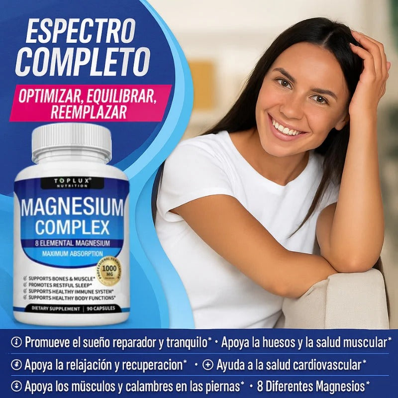 Magnesium Complex 8 en 1 - Sueno, Musculos y Huesos