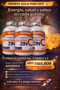 Gummies de Vitamina C y Zinc x60 - Refuerzo Inmunológico Diario